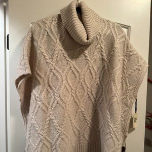 Cable Knit Sweater Cape